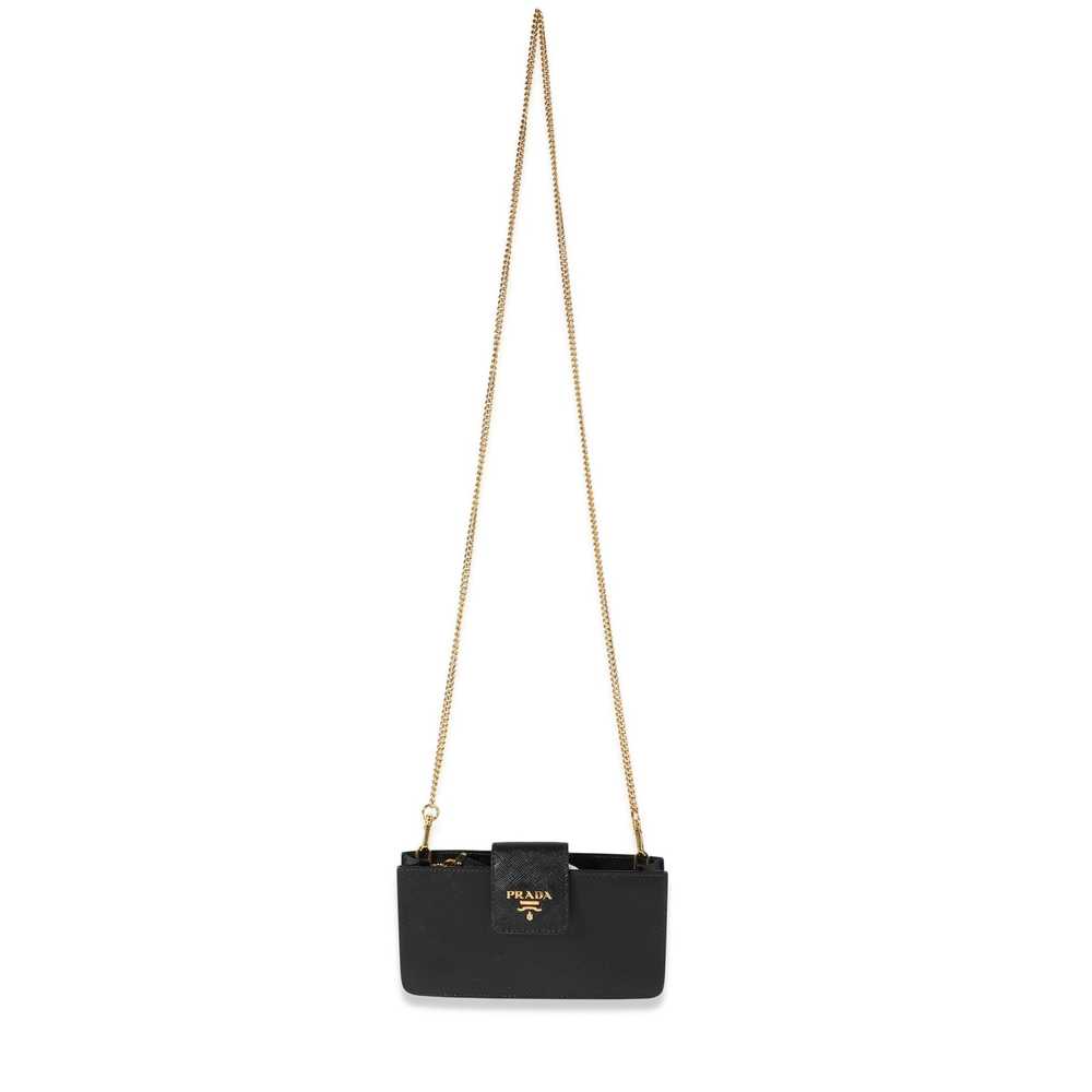 Prada Prada Black Saffiano Leather Chain Crossbody - image 4