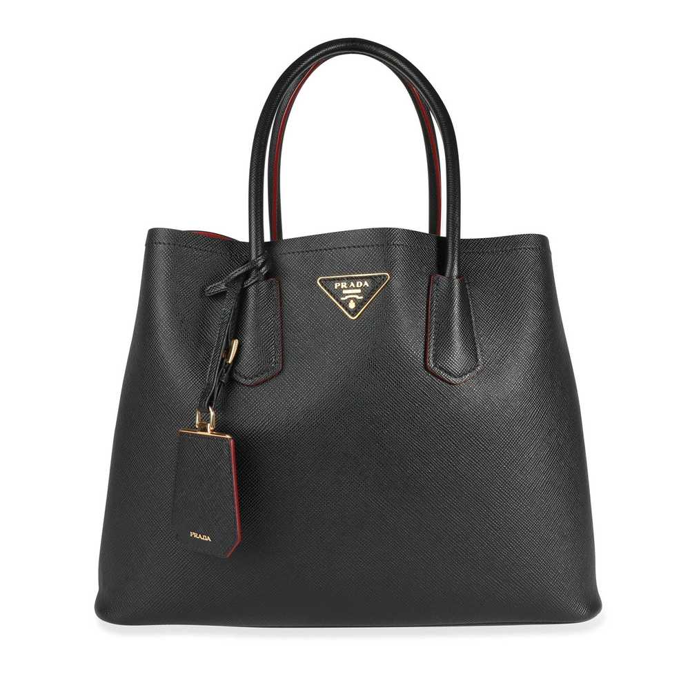 Prada Prada Black Saffiano & Fiery Red Large Doub… - image 1