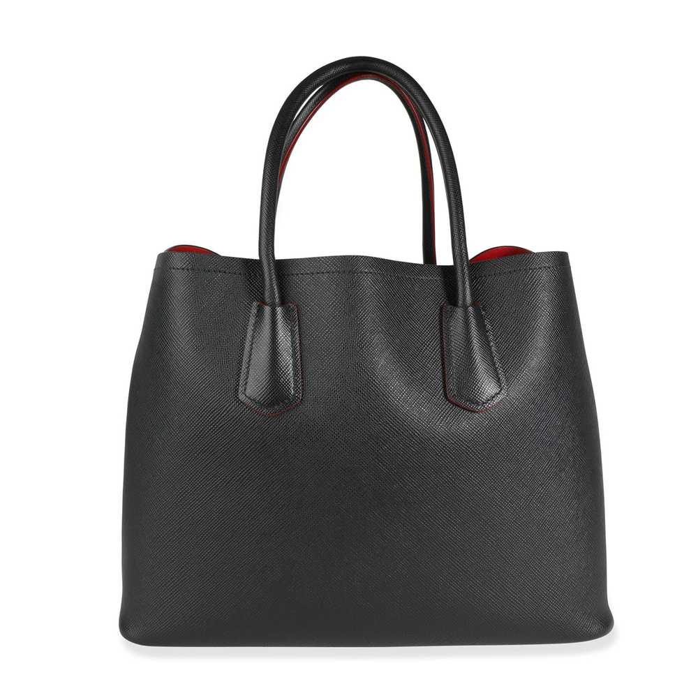 Prada Prada Black Saffiano & Fiery Red Large Doub… - image 3