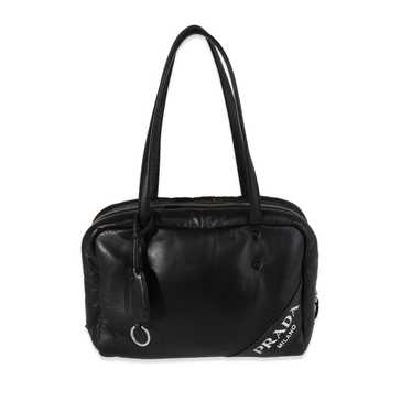 Prada Prada Black Puffy Lambskin Shoulder Bag