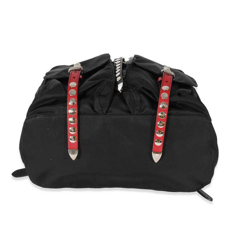 Prada Prada Black Nylon Studded Vela Backpack - image 5