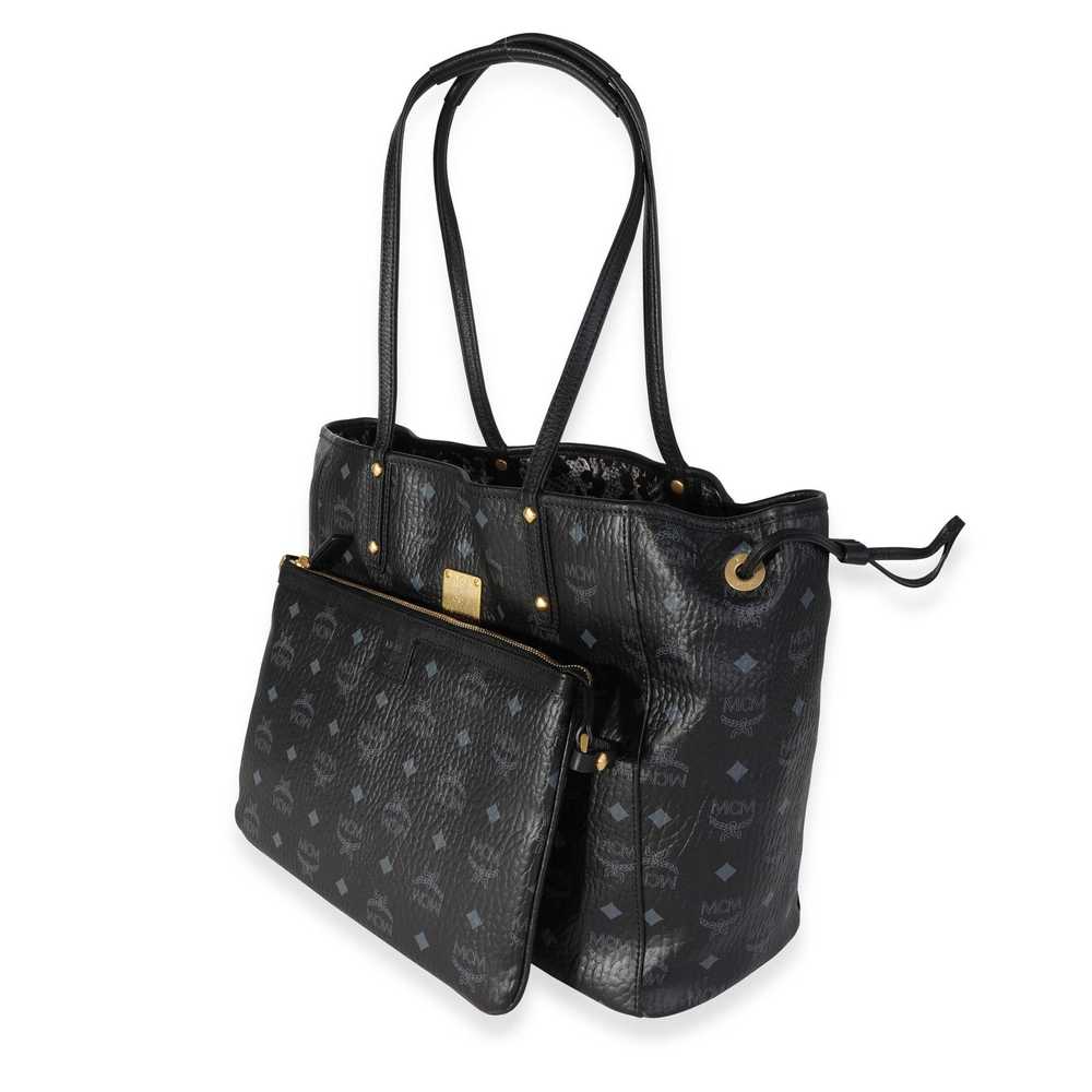 MCM MCM Black Visetos Large Reversible Tote - image 2