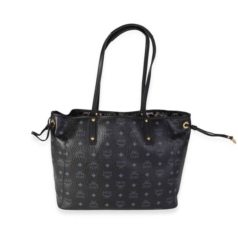 MCM MCM Black Visetos Large Reversible Tote - image 3