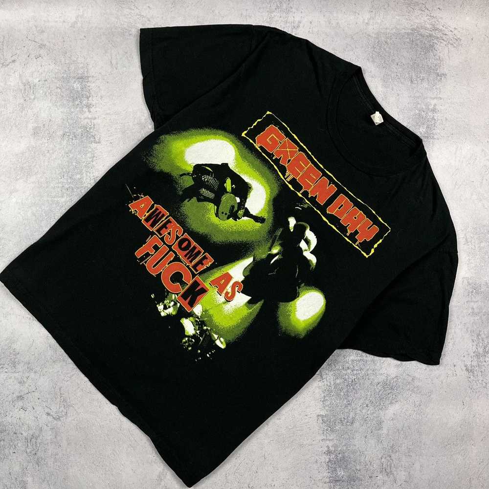 Band Tees × Rock T Shirt × Vintage Vintage Green … - image 1