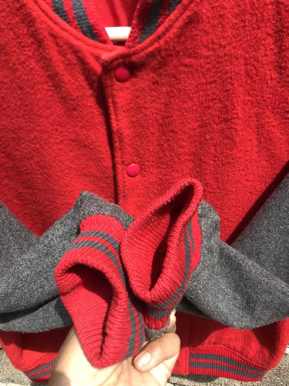 Japanese Brand × Streetwear × Varsity Jacket Red … - image 4