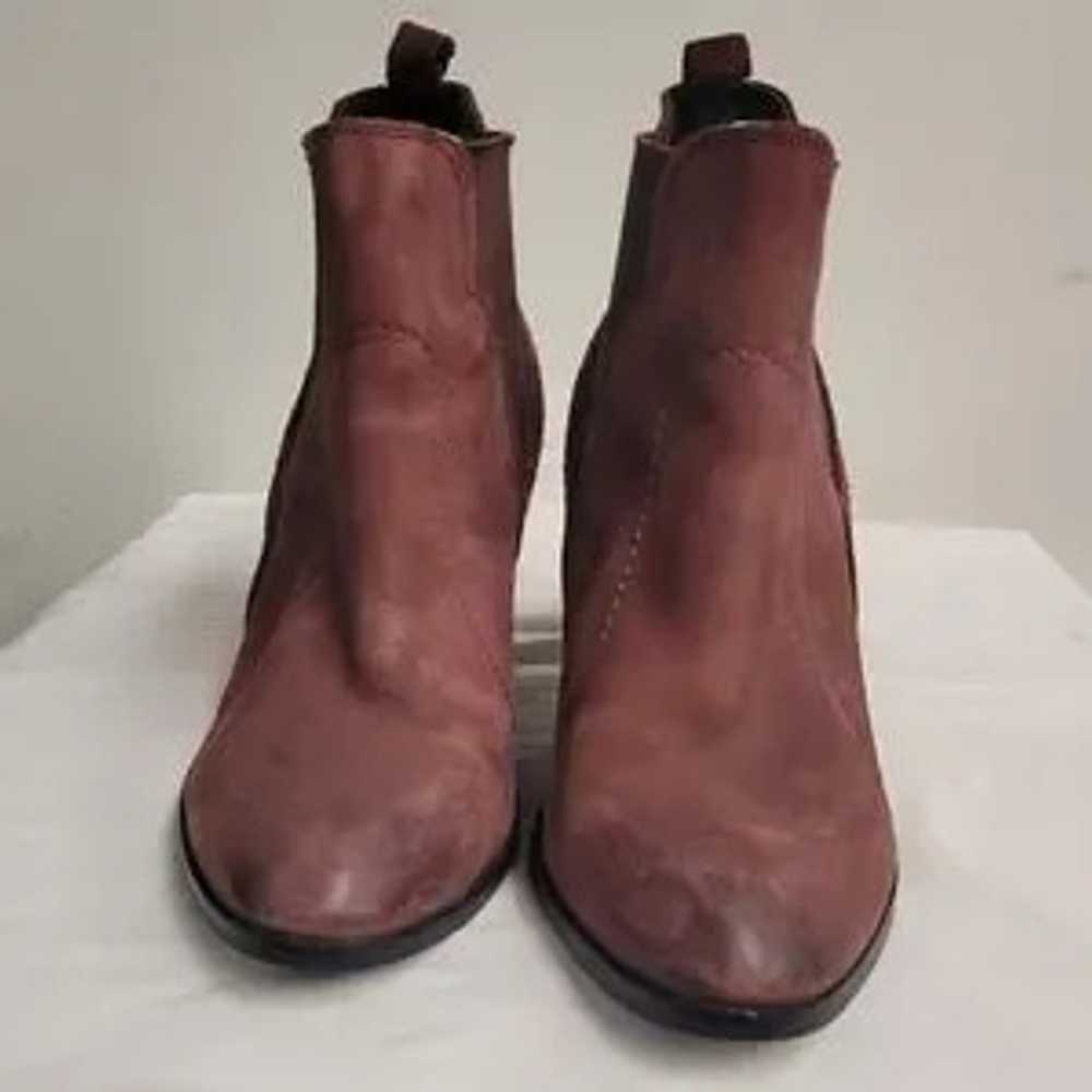 Seychelles Ankle Booties size 8.5 Burgundy leathe… - image 2