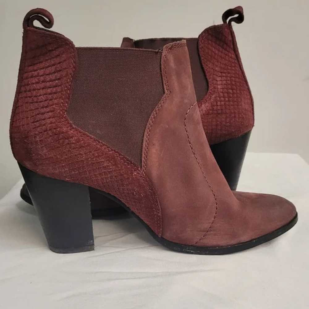 Seychelles Ankle Booties size 8.5 Burgundy leathe… - image 4