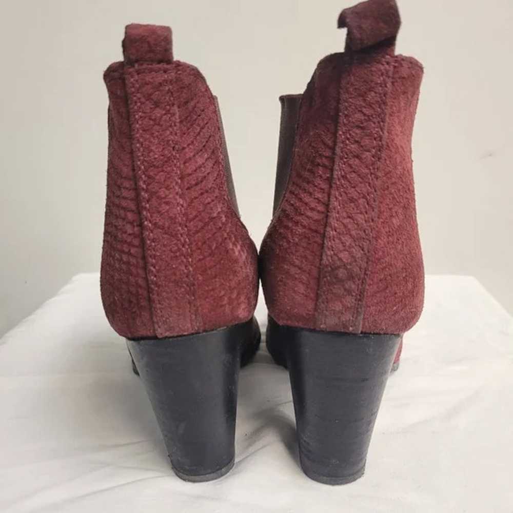 Seychelles Ankle Booties size 8.5 Burgundy leathe… - image 5