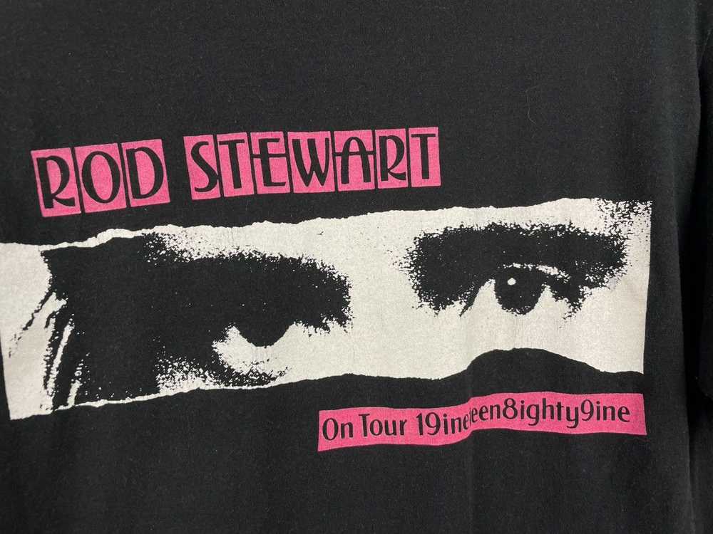 Band Tees × Vintage Vintage 80s Rod Stewart out o… - image 5