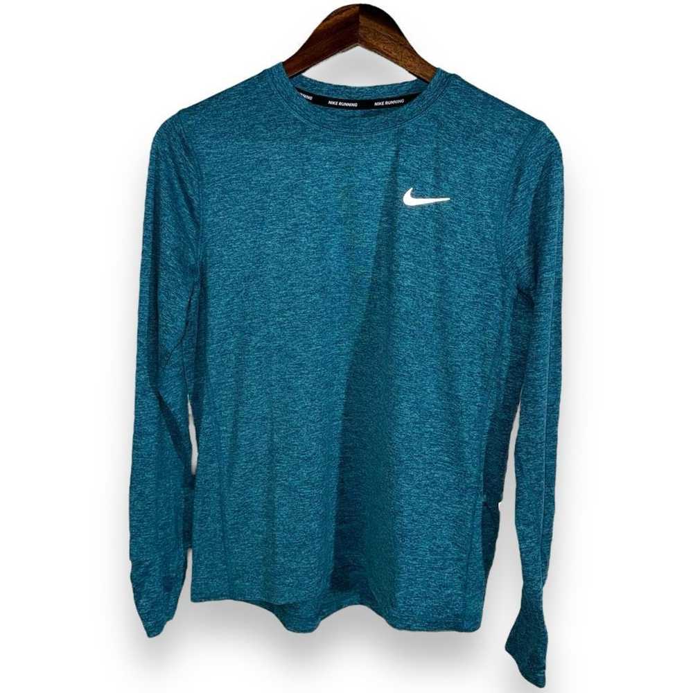 Nike Teal Blue Nike Running L/S Performance L/S T… - image 1