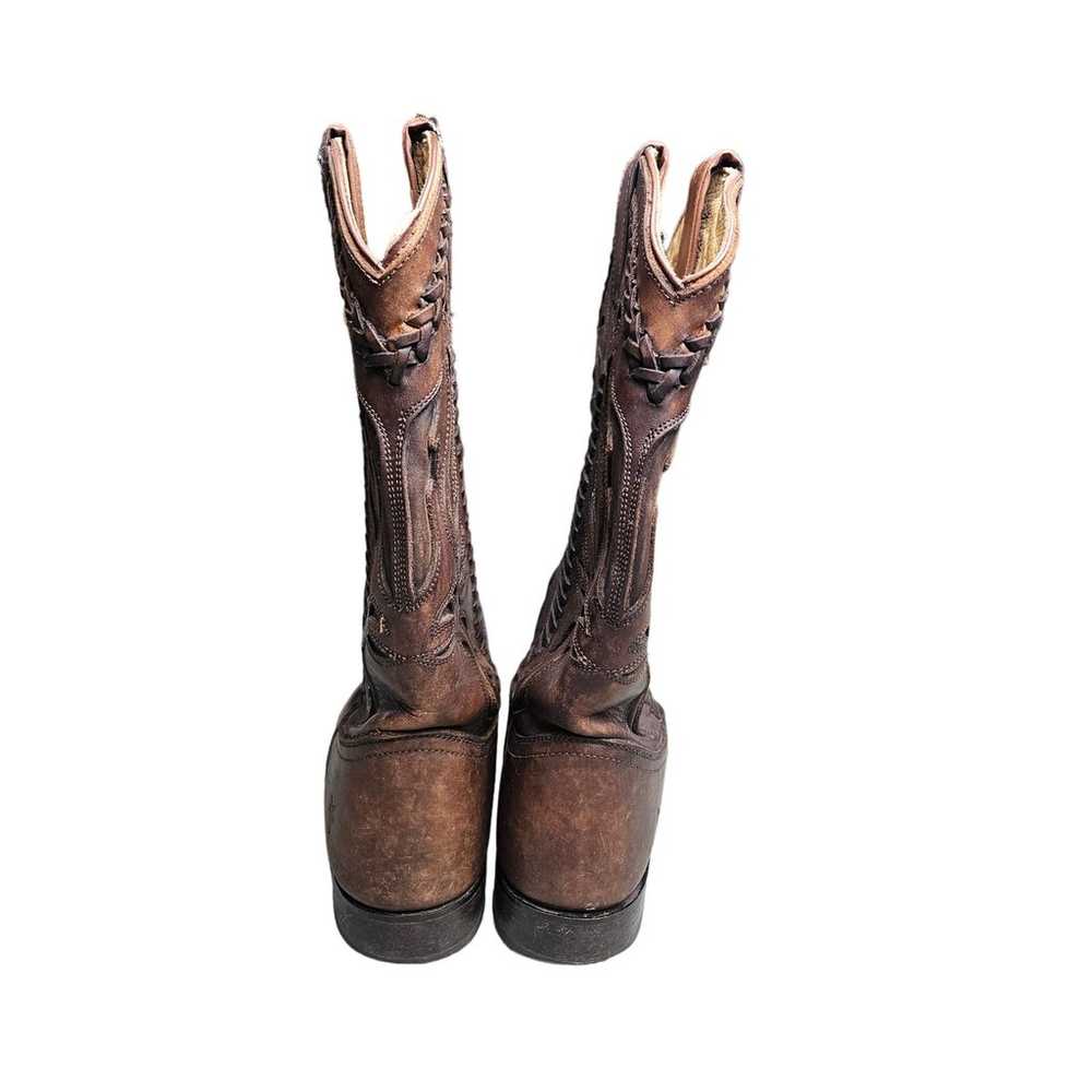 Frye Wyatt Overlay Brown Cowgirl Boots Women’s Si… - image 3