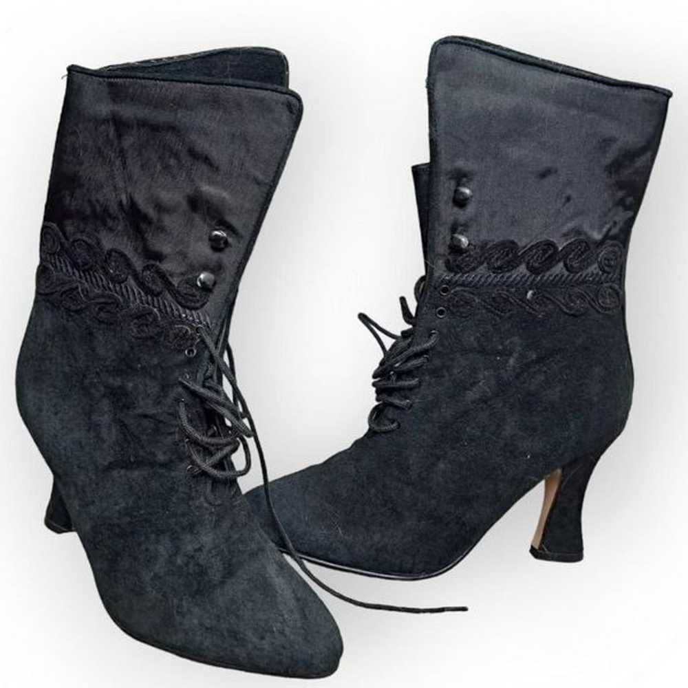 Euro Club Vintage 90s Does Victorian Lace Up Heel… - image 2