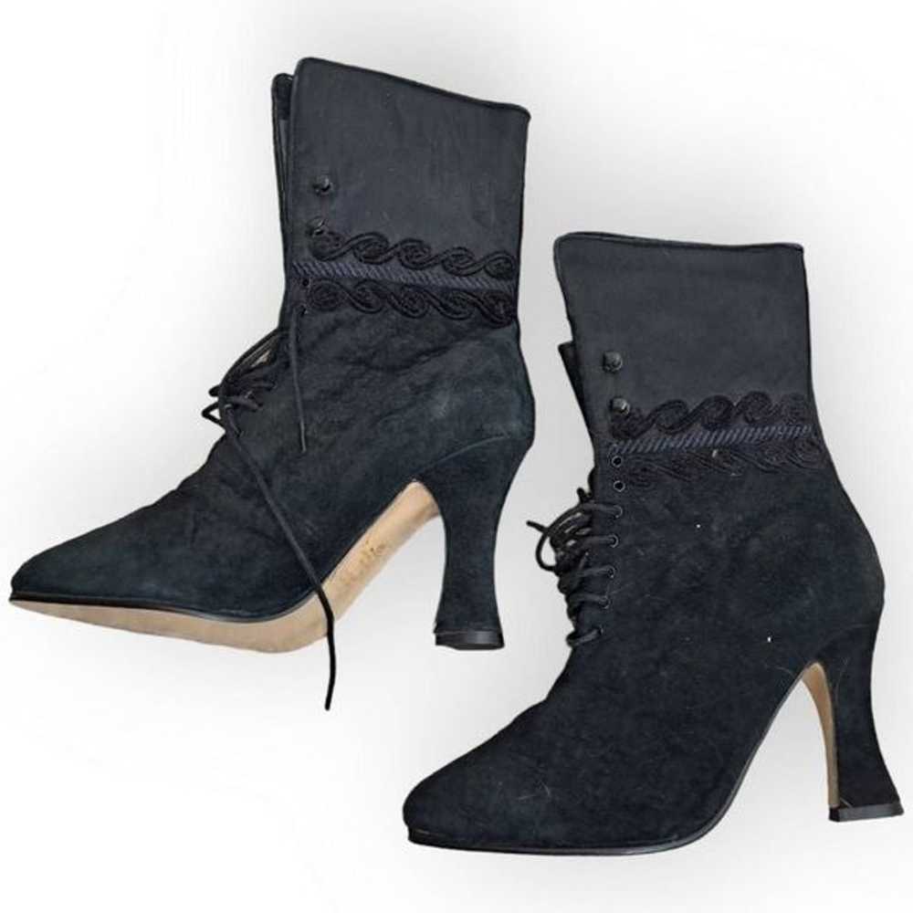 Euro Club Vintage 90s Does Victorian Lace Up Heel… - image 3