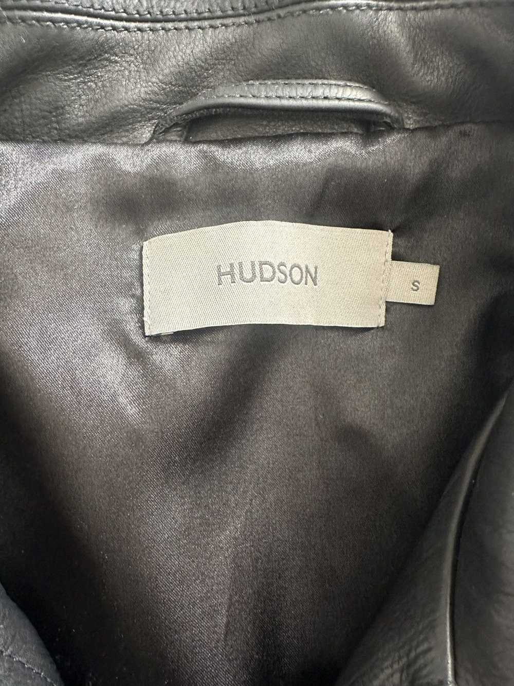 Designer × Hudson × Leather Jacket Leather Trucke… - image 7