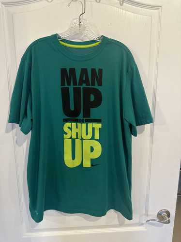 Nike Nike green “Man Up or Shut Up” dri-fit t-shir