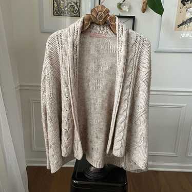 Good Anthropologie Italca of Italy Womens Small Tan Wool Blend Circle Cardigan