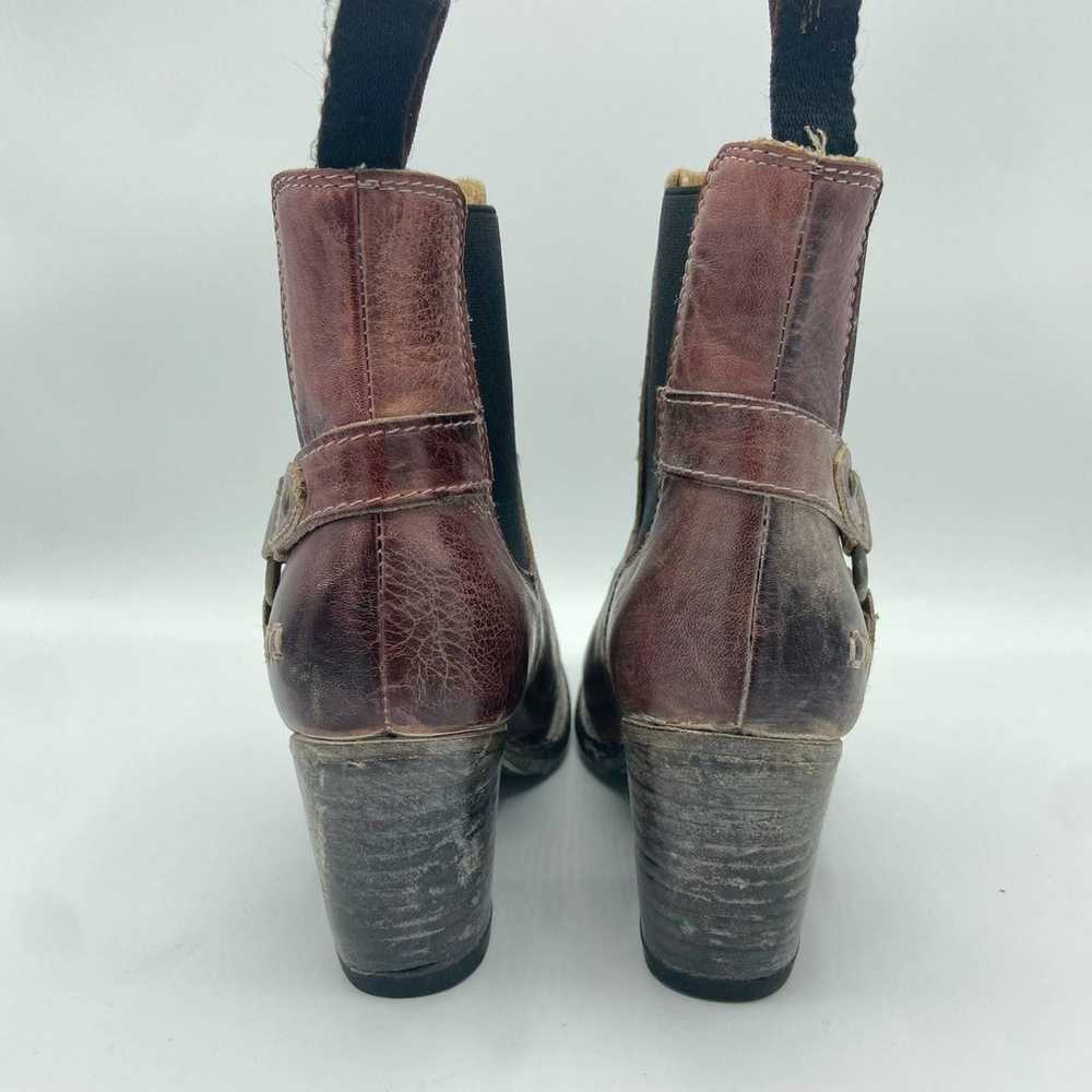 BedStu Liberate Harness Boots 7 Maroon Distressed… - image 2