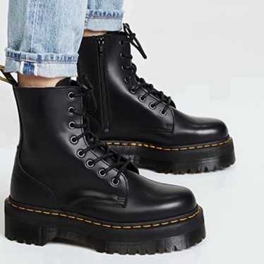 Doc martens jadon boots 7 black smooth leather pl… - image 1