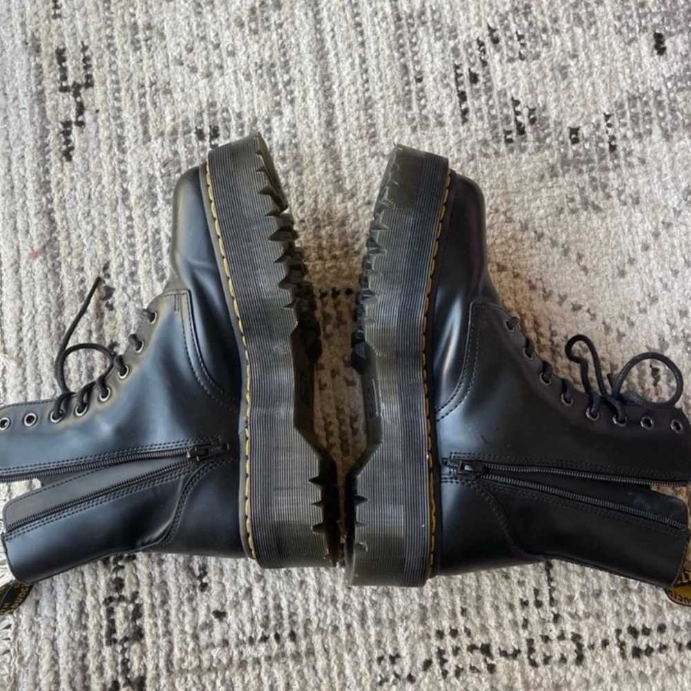 Doc martens jadon boots 7 black smooth leather pl… - image 3