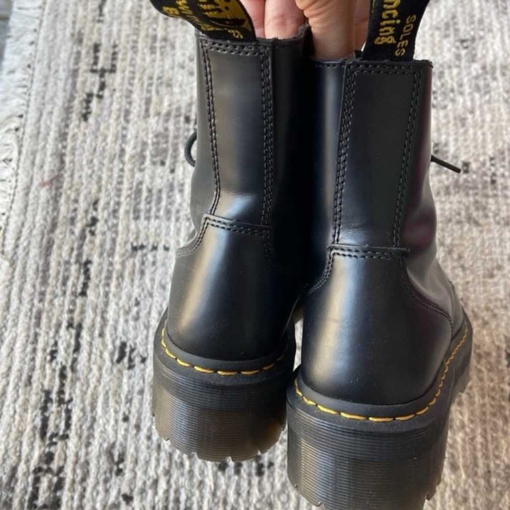 Doc martens jadon boots 7 black smooth leather pl… - image 4