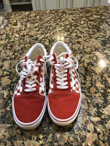 Vans Old Skool Red Checkerboard