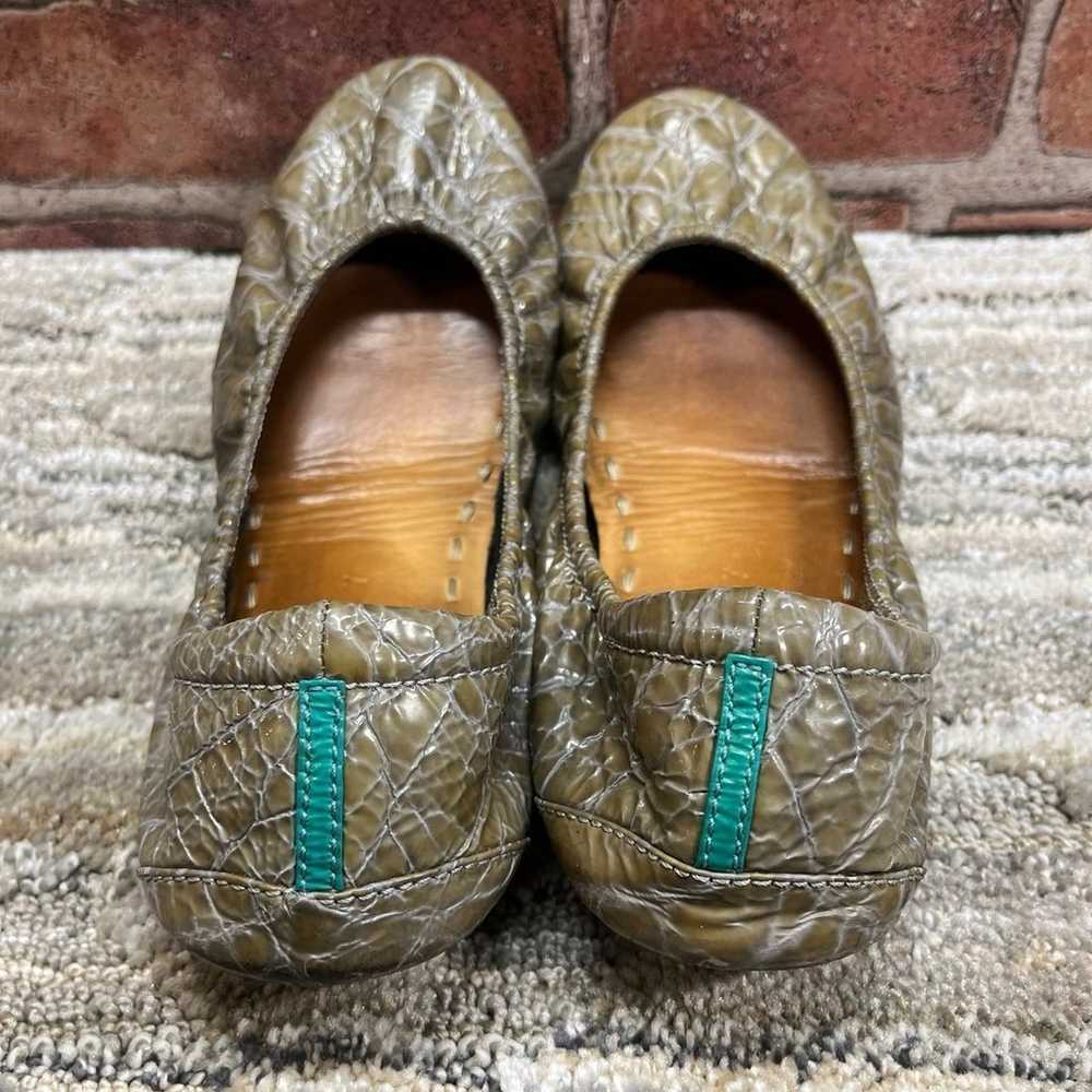 Tieks Sienna Brown Croc Flats women’s size 7 - image 4