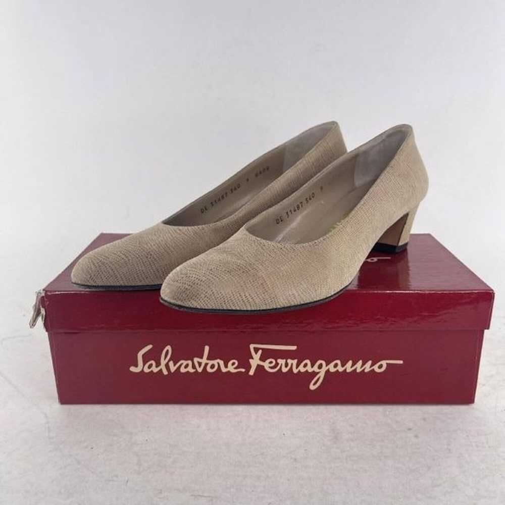 Salvatore Ferragamo Women Lizard Neutral Tan Shoe… - image 8