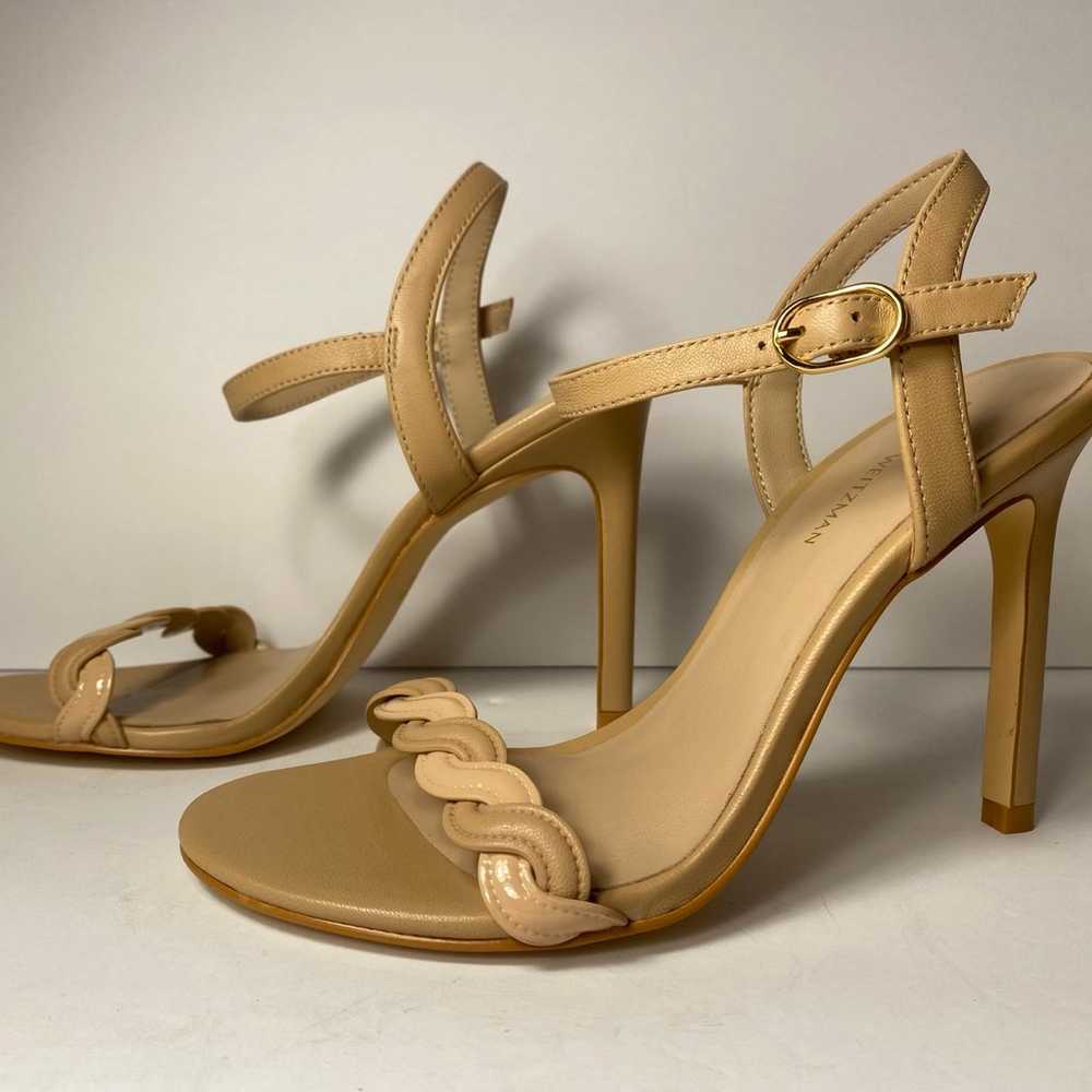 Stuart Weitzman twistie Sandals Heels leather nud… - image 2