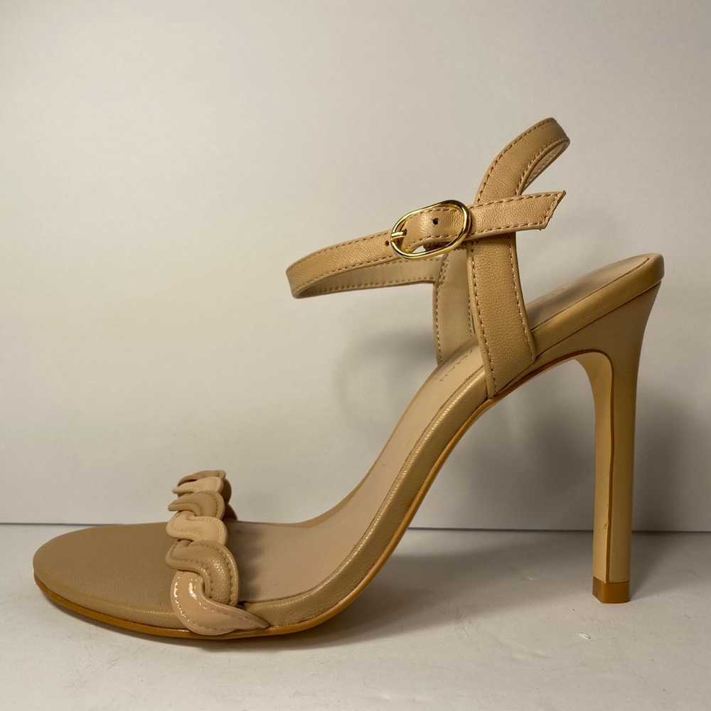 Stuart Weitzman twistie Sandals Heels leather nud… - image 3