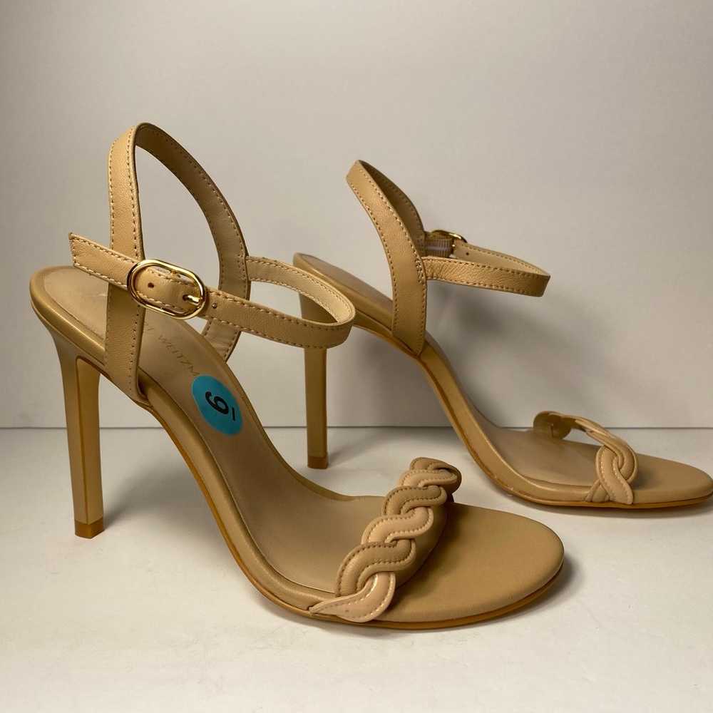 Stuart Weitzman twistie Sandals Heels leather nud… - image 5