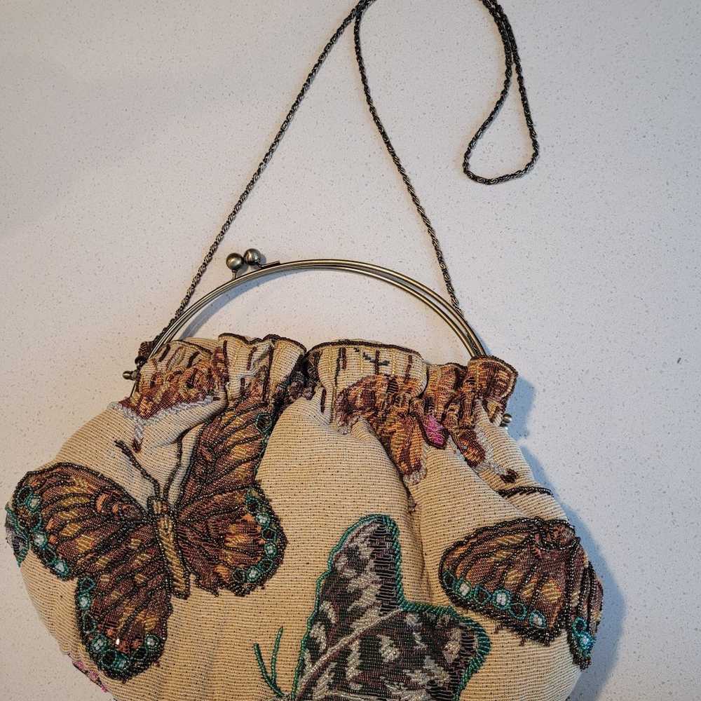 Vintage beaded butterfly bag - image 5