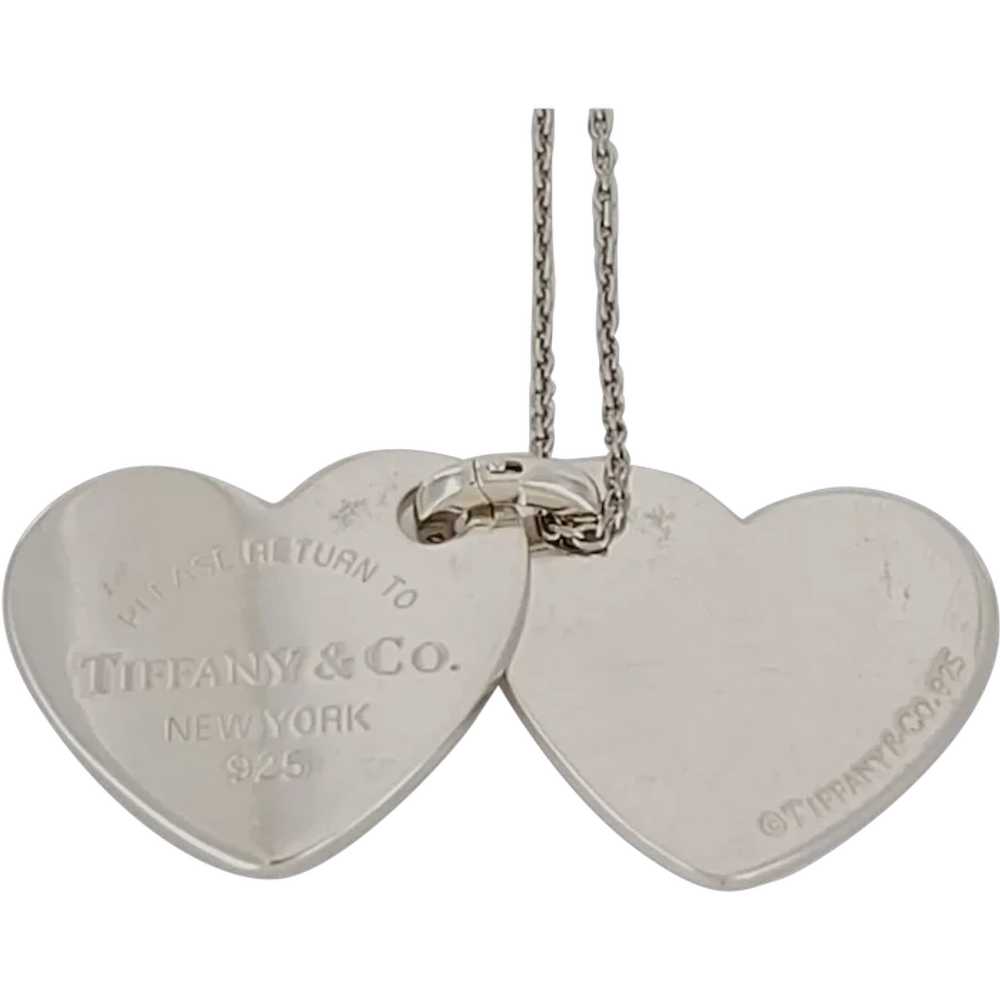 Return To Tiffany & Co 18" Long Double Heart Char… - image 1