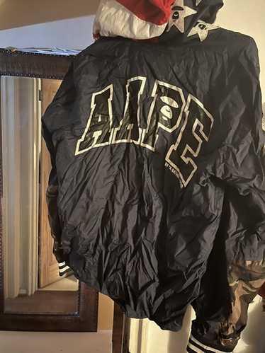 APE BAPE KAWS WINDBREAKER  JACKET ジャケット BAPE × kaws cloud camo Coach jacket Beige A Bathing Ape Size