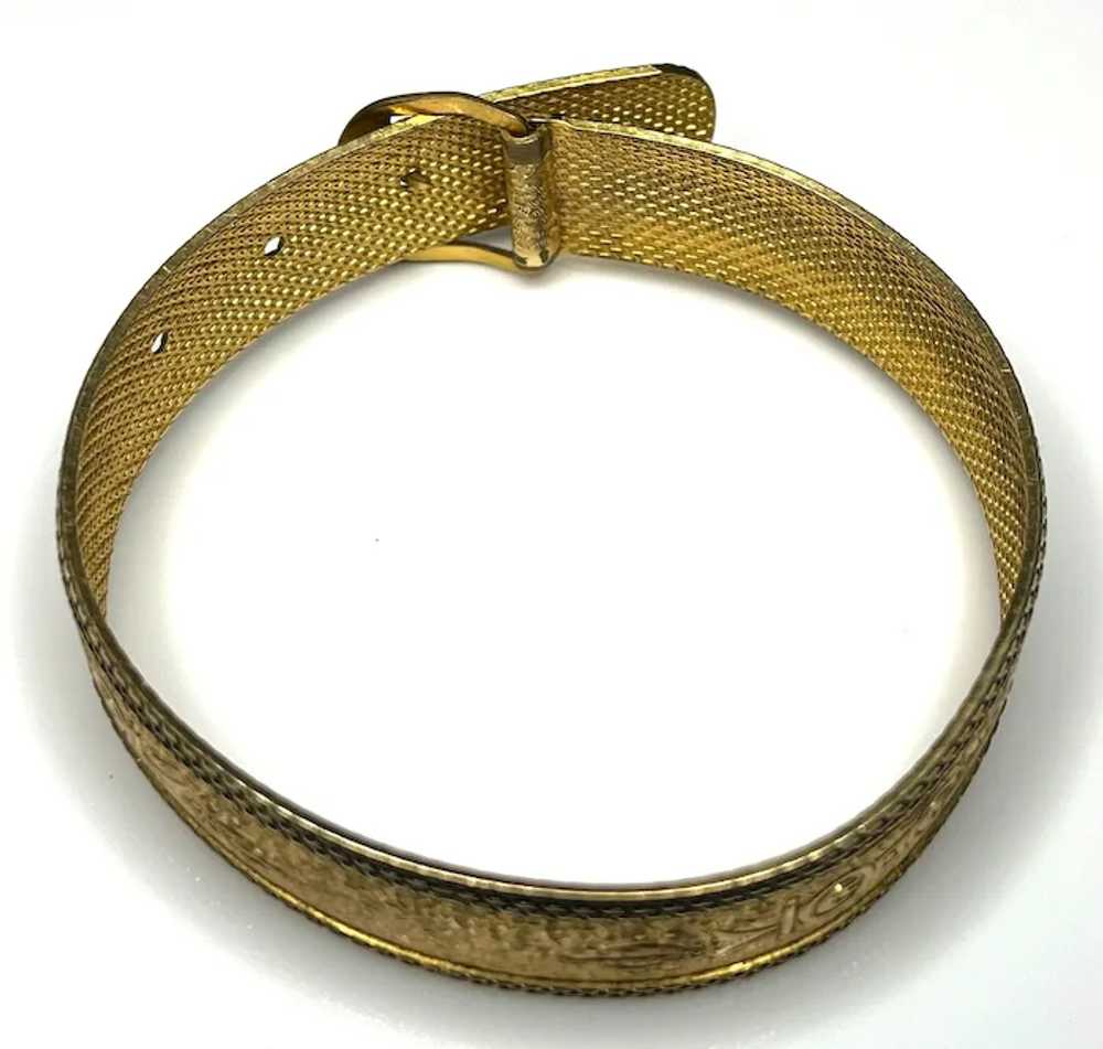 Vintage Hayward Gold Buckle Bracelet - image 4