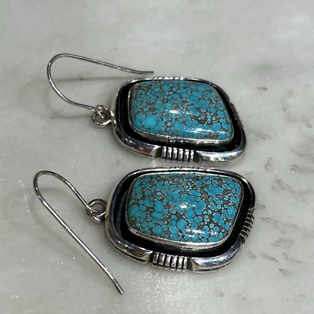 Turquoise and Silver Earrings - image 2