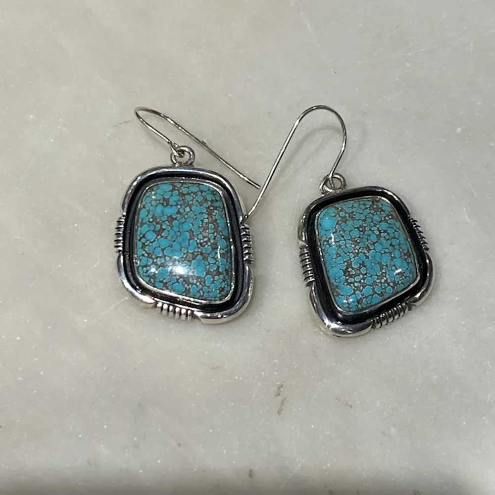 Turquoise and Silver Earrings - image 3