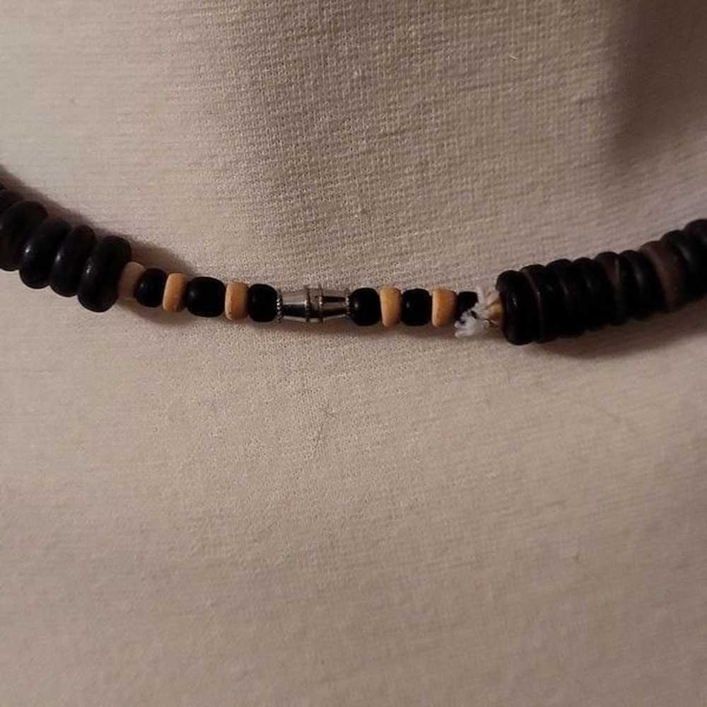 Handmade Wood Beaded Necklace - image 4