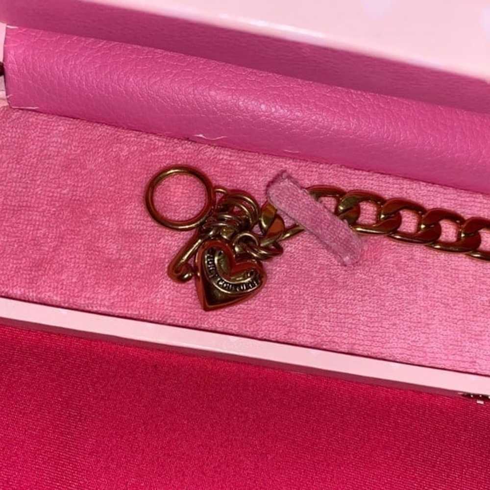 Vintage Juicy Couture Toggle Heart Bracelet W/Cha… - image 4
