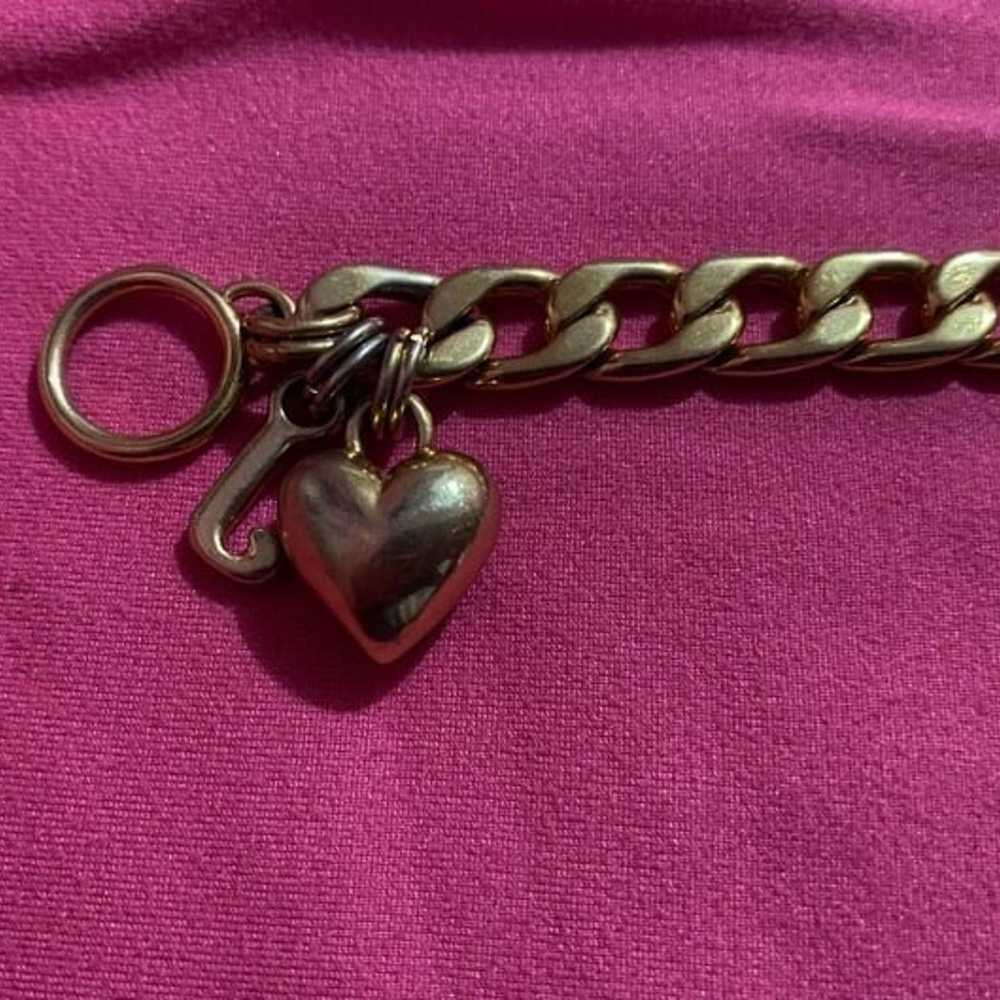 Vintage Juicy Couture Toggle Heart Bracelet W/Cha… - image 8