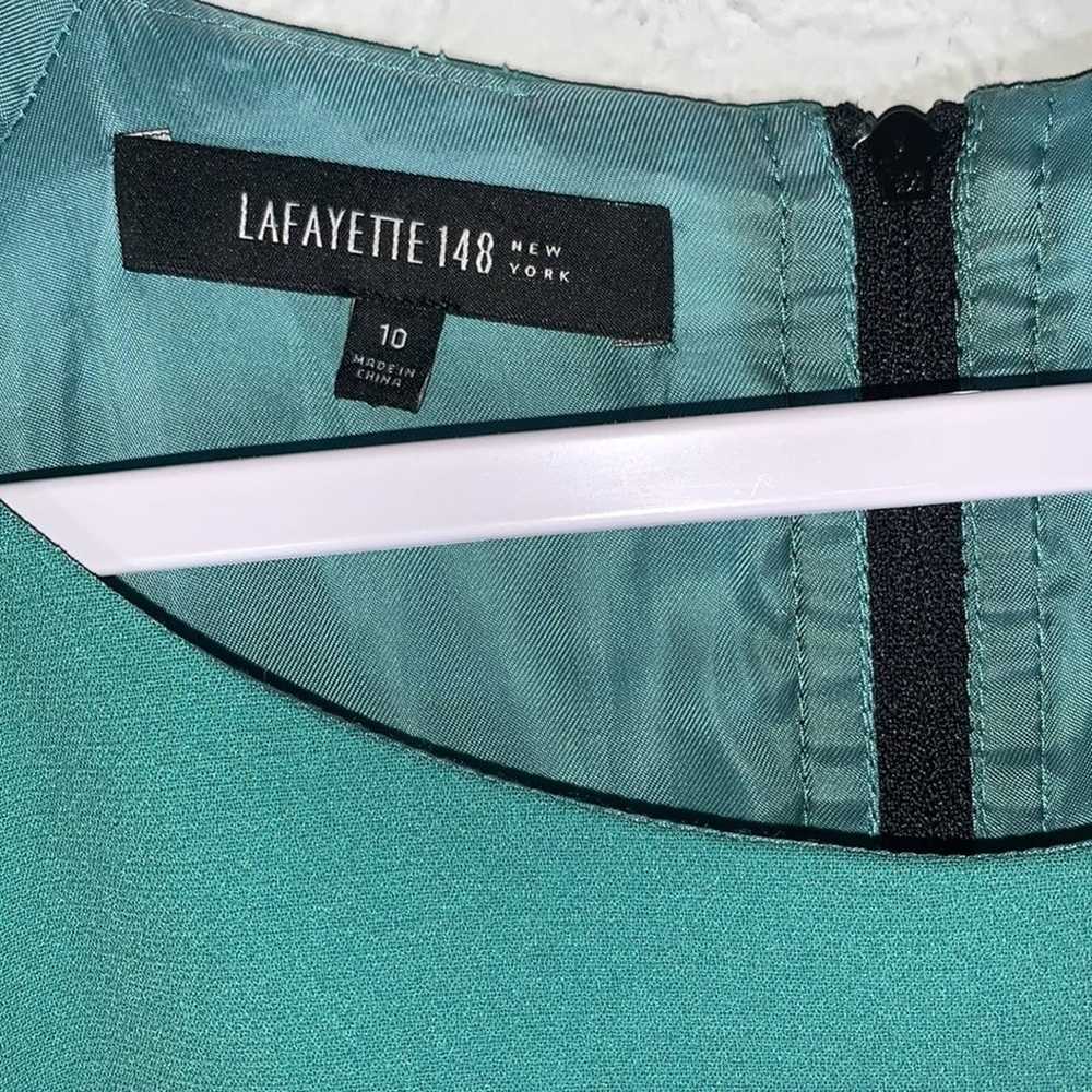 Lafayette 148 New York Turquoise Shift Dress with… - image 11