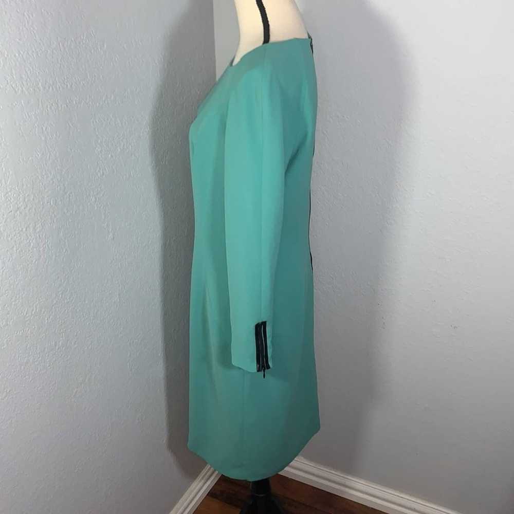 Lafayette 148 New York Turquoise Shift Dress with… - image 2