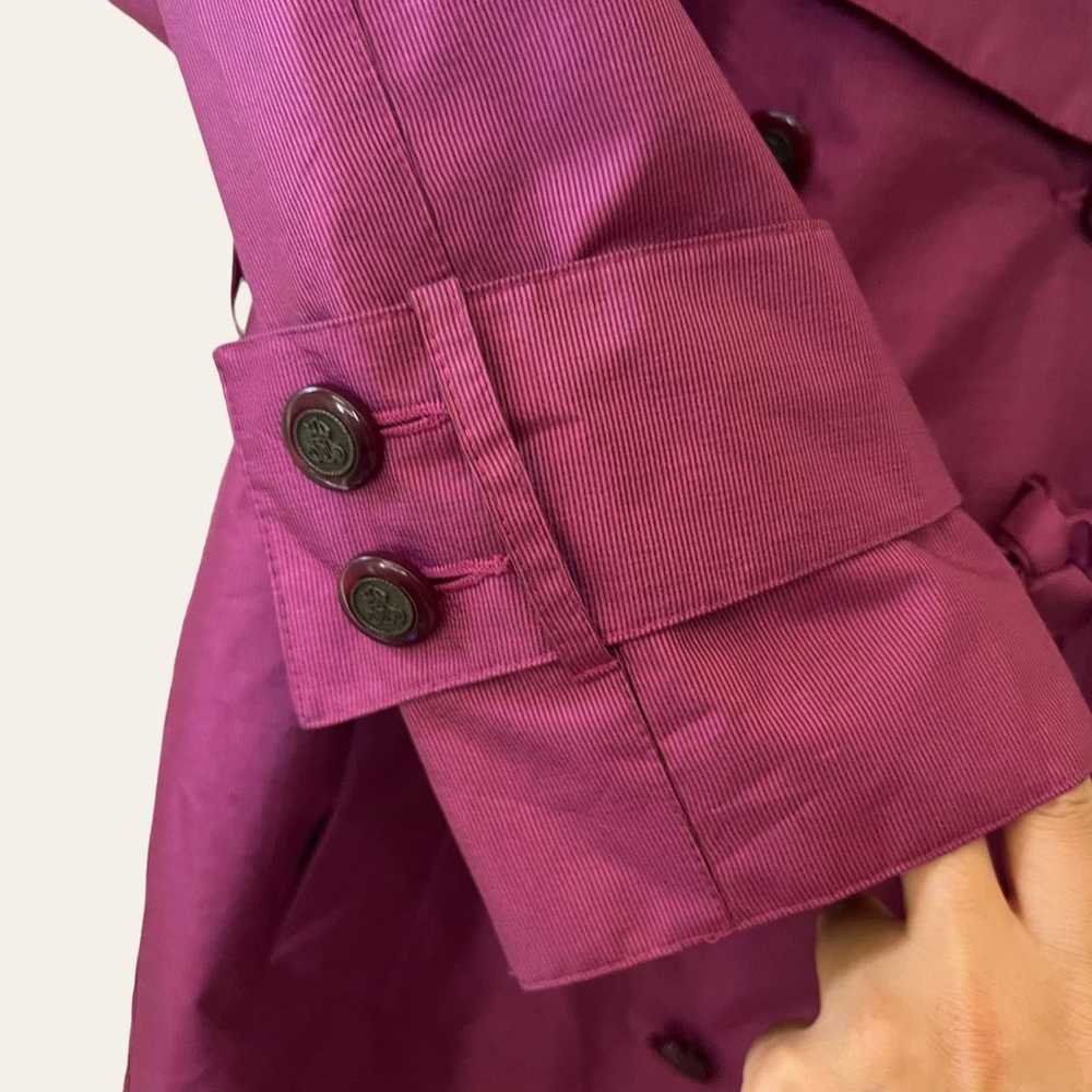 Vintage American Bazaar Pink Long Trench Coat Siz… - image 4