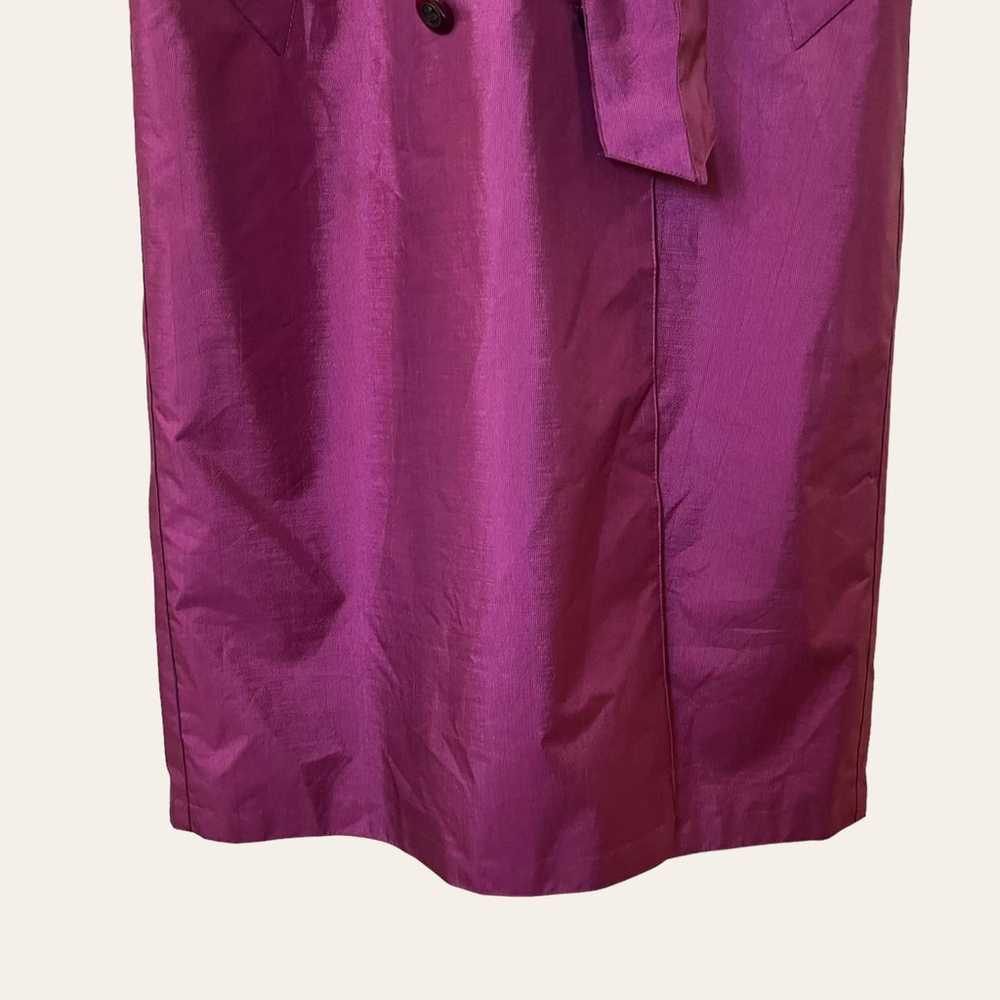 Vintage American Bazaar Pink Long Trench Coat Siz… - image 6