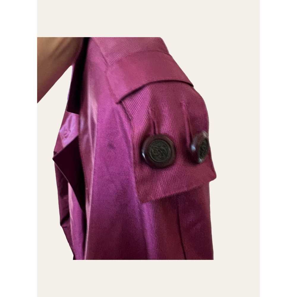 Vintage American Bazaar Pink Long Trench Coat Siz… - image 8