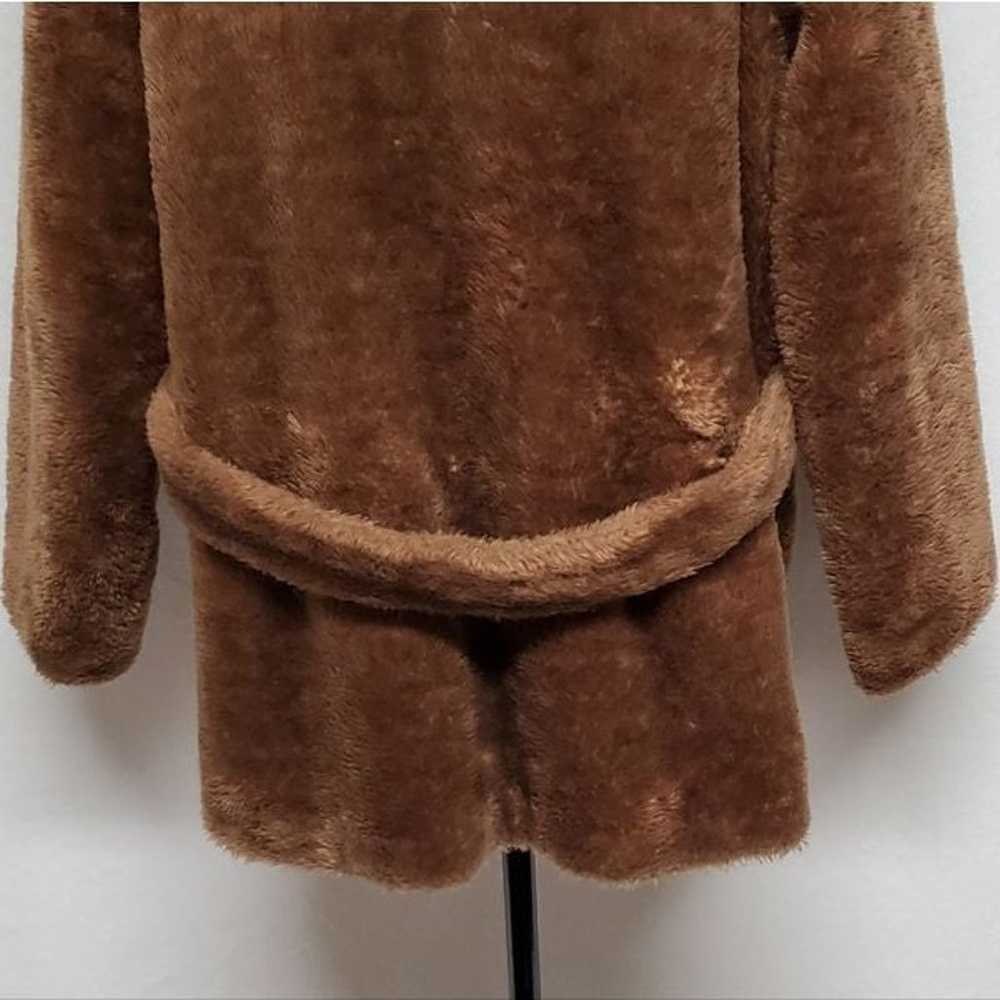 40s Vintage Pheobe Toffee Faux Fur Fleece Lined D… - image 11