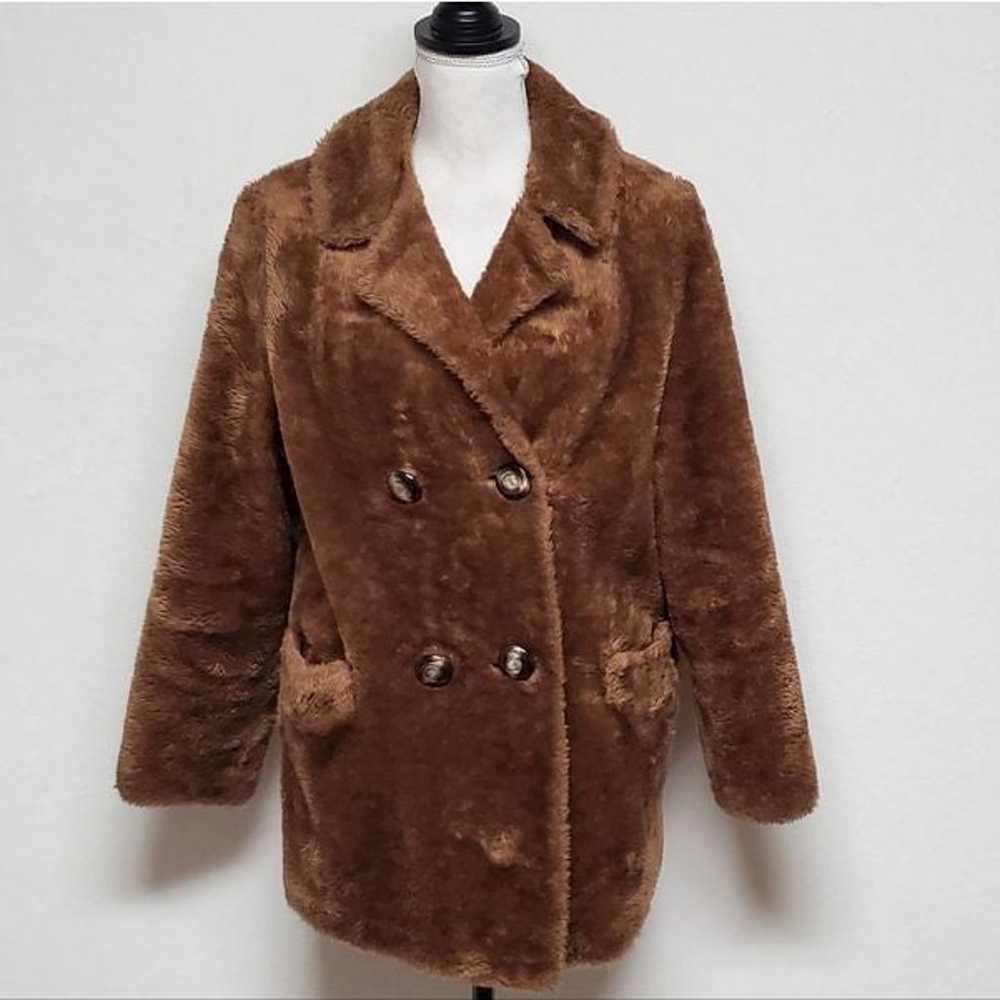 40s Vintage Pheobe Toffee Faux Fur Fleece Lined D… - image 4