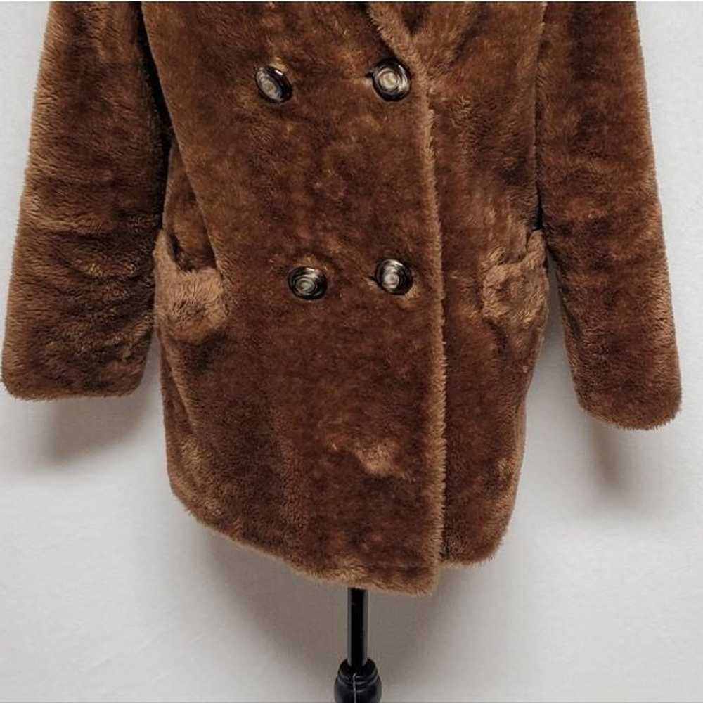 40s Vintage Pheobe Toffee Faux Fur Fleece Lined D… - image 6