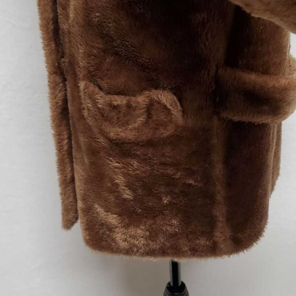 40s Vintage Pheobe Toffee Faux Fur Fleece Lined D… - image 8