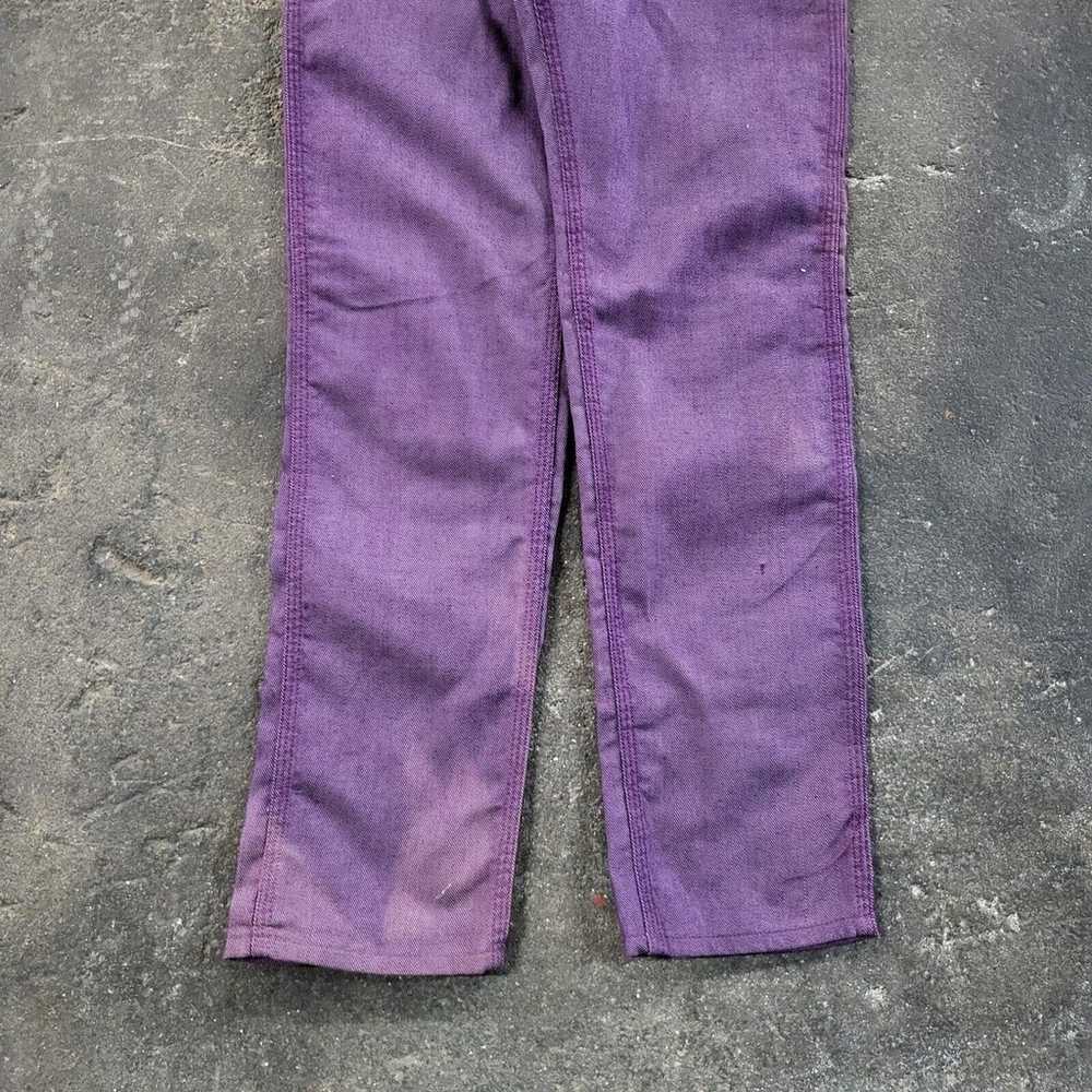 Vintage 70s Wrangler Maverick Jeans 12 USA Purple… - image 3