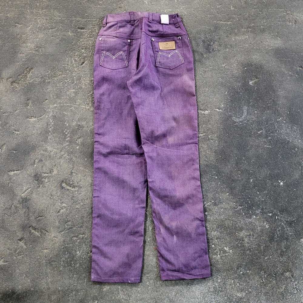 Vintage 70s Wrangler Maverick Jeans 12 USA Purple… - image 4